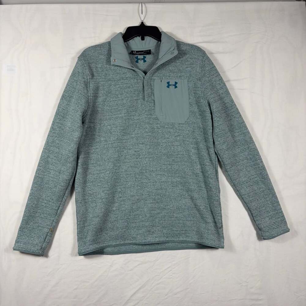 Under Armour Specialist Henley 2.0 Size M Teal Pullover